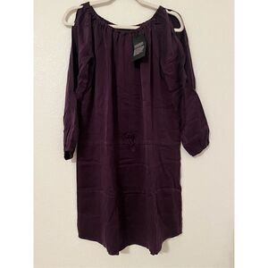 Chaser Scoop Neck Long Cutout Sleeve Dress NEW